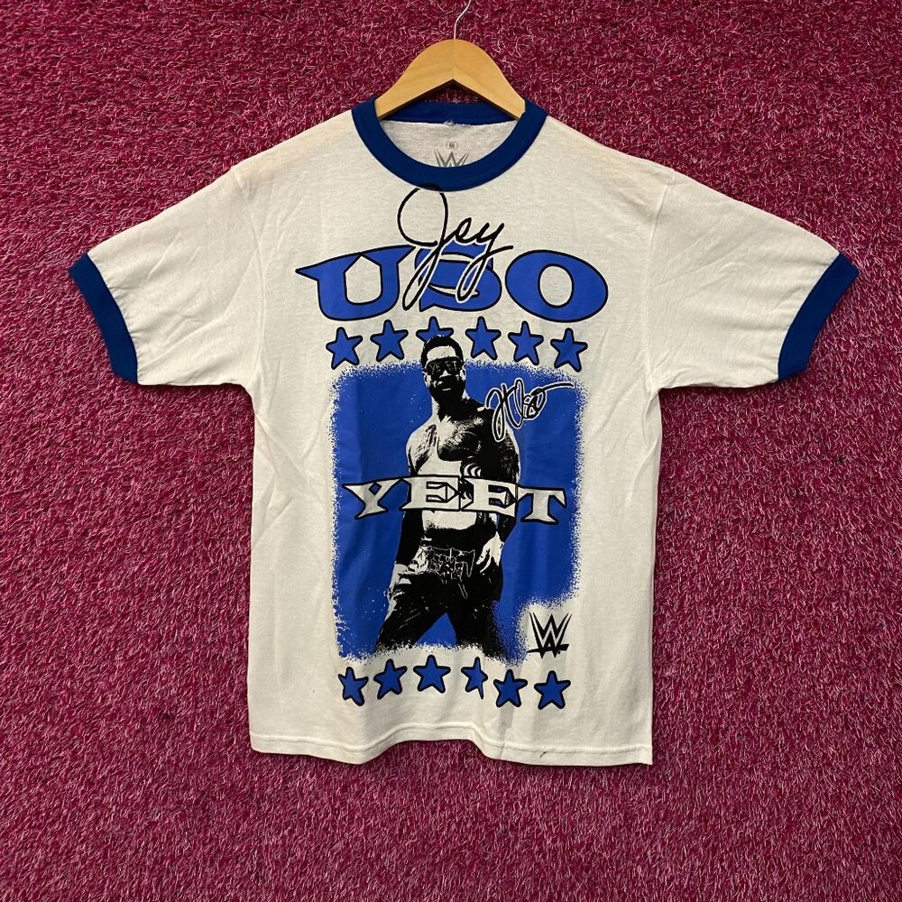 WWE Ripple Junction Jey Uso "Yeet" Ringer T-Shirt Medium
